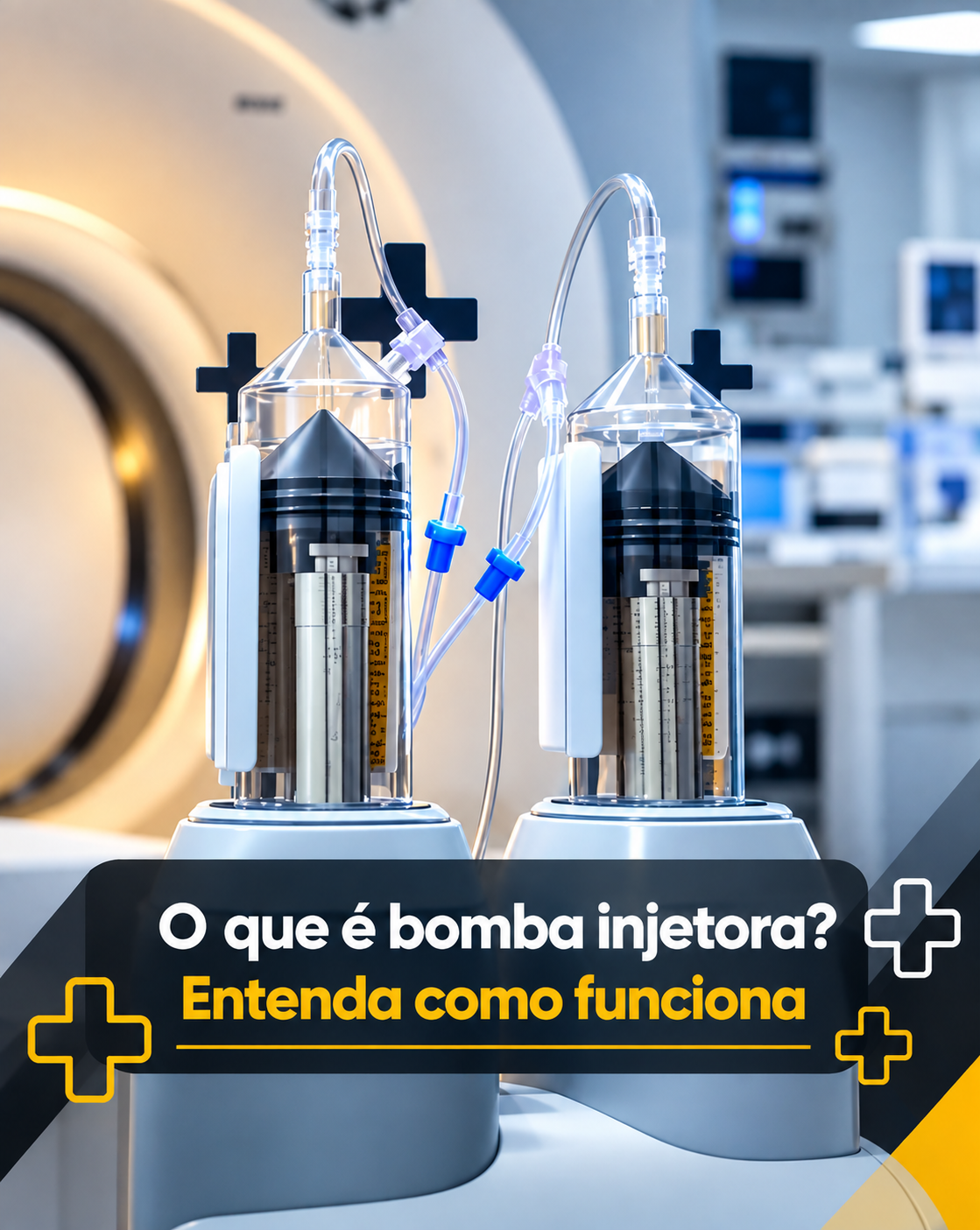 Bomba injetora de contraste usada em exames de Tomografia e Ressonância